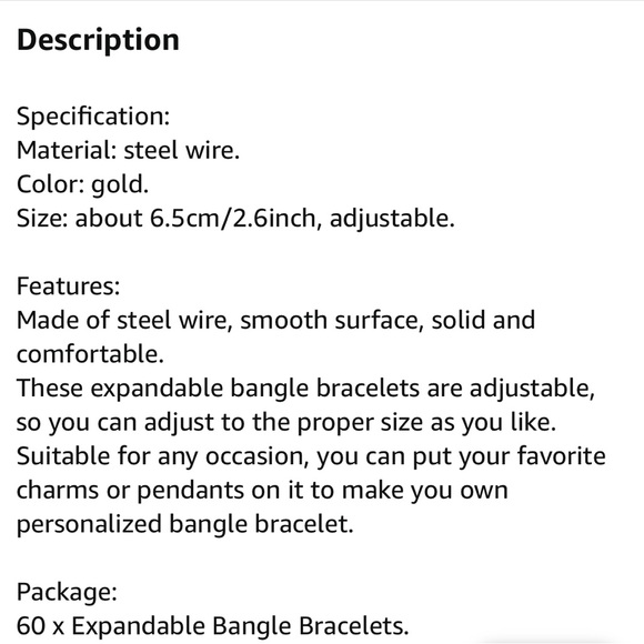 New Year gold charm bangle bracelet - Picture 6 of 6